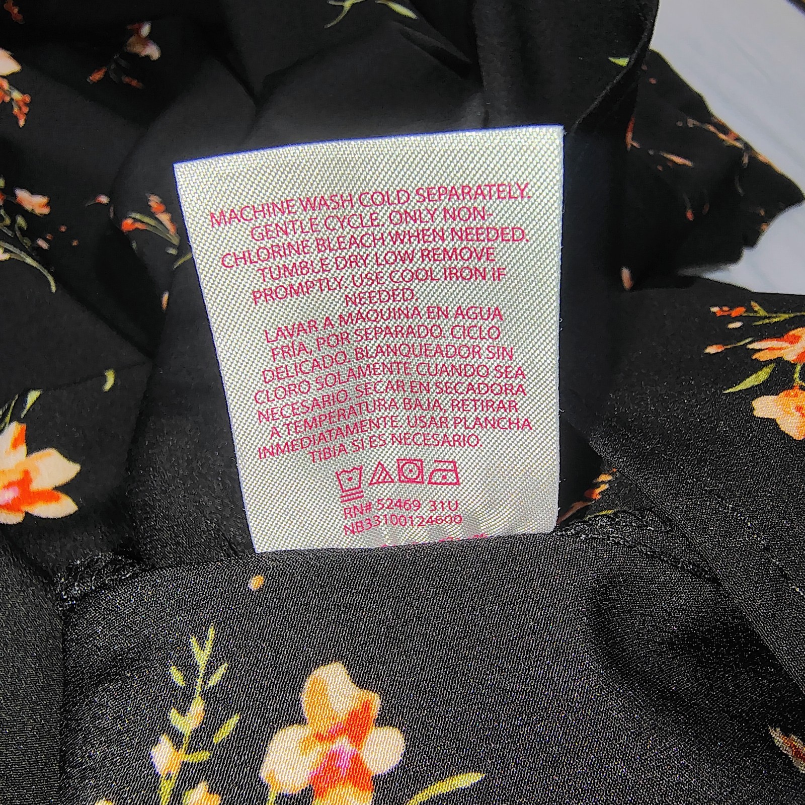 No Boundaries Spaghetti Strap High Low Ruffle Hem Dress Sz XL 15-17 Black Floral