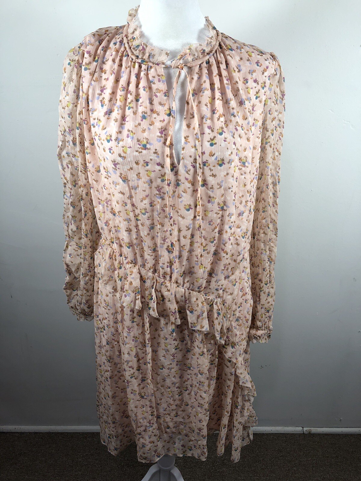 COACH Printed Short Day Dress ,size 10 ,100% Silk
