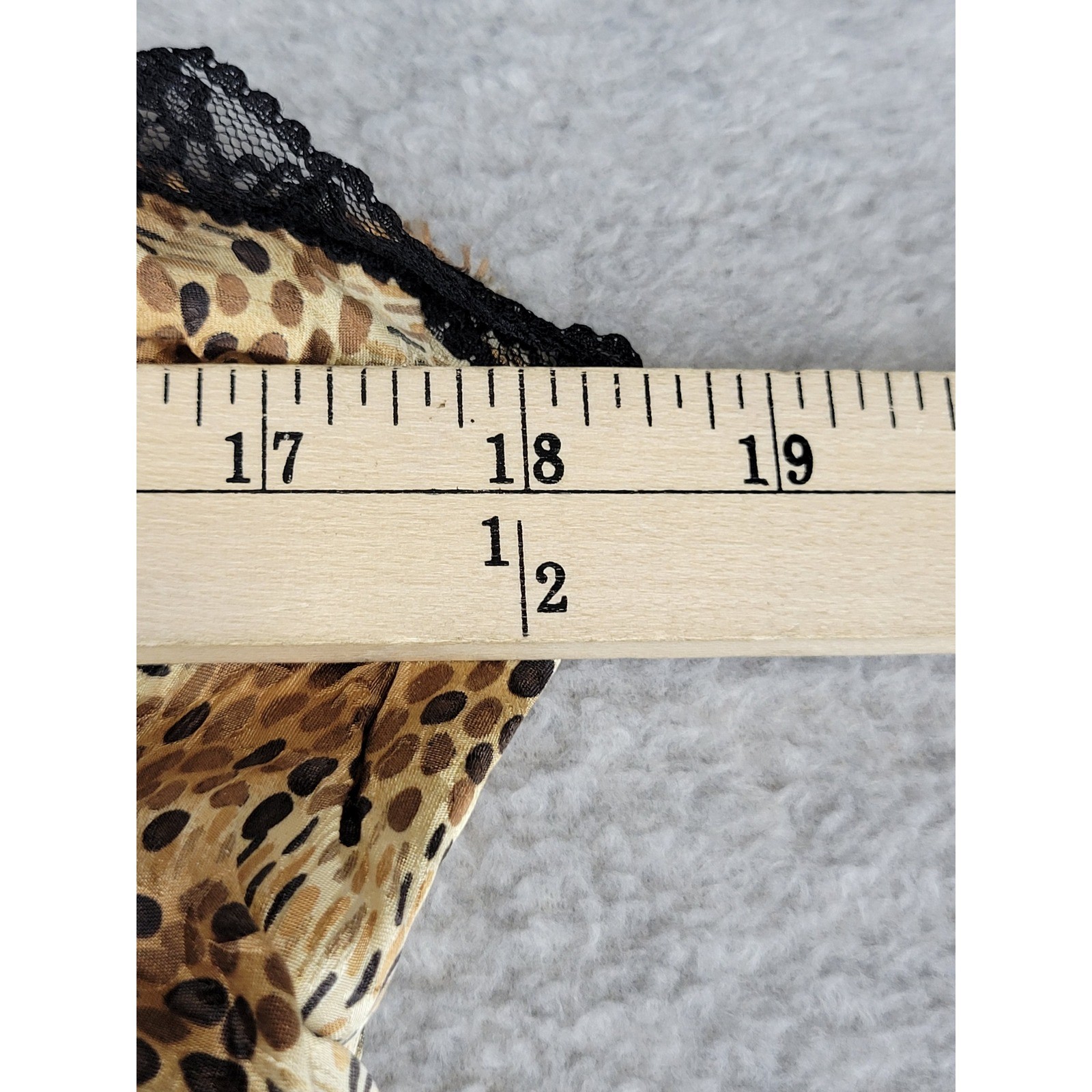 August Silk Intimates Womens Medium 100% Silk Leopard Print Lace Slip Dress Y2K
