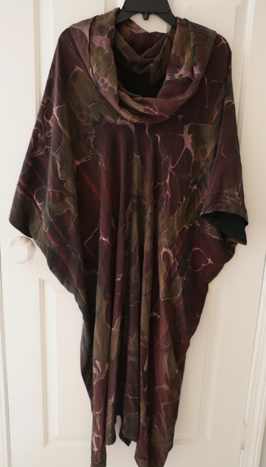 RUBY MOON 100% Silk Duster Long Dress Kimono Style Overlay Multi-Color Plus Size