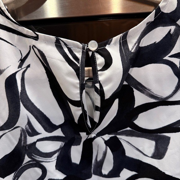 Emma & Michele Black and White Leaf Pattern Dress XL