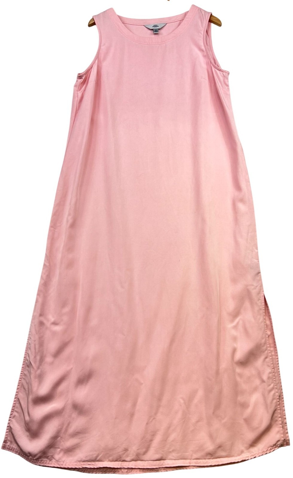 AKS Amy K Su Womens Minimalist Maxi Dress Sleeveless Stretch Size XL Pale Pink