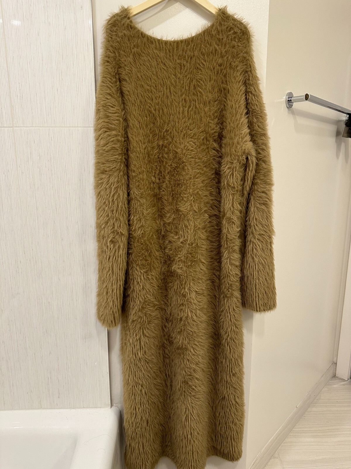 Brand New Beige Long-Sleeve Dress(One Size) Super Soft and Comfortable!!
