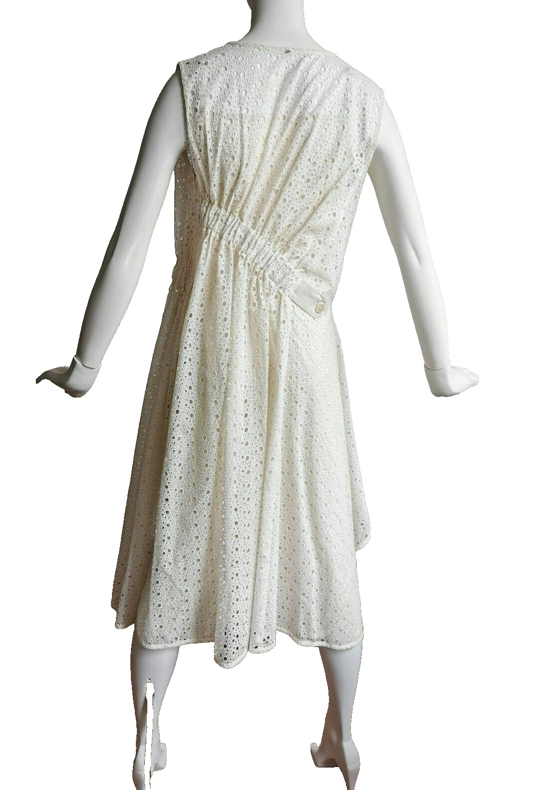 RRP €890🌟SPORTMAX by Max Mara White COTTON LACE Dress USA2_ IT36_ D32_UK4_FR34
