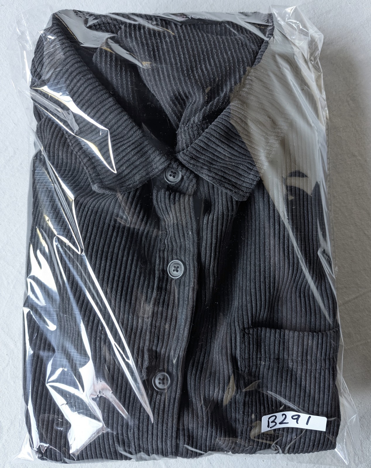 Yours Corduroy Plus Size Black Shirt Dress UK 26-28 Long Sleeve Button Cuff
