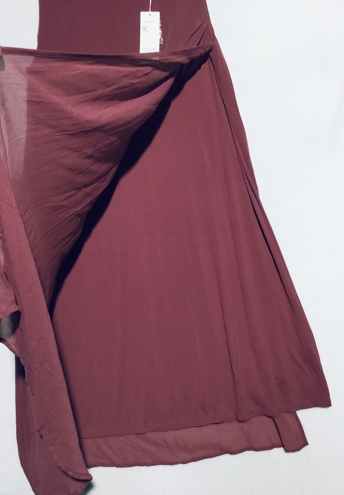 NEW Eileen Fisher Stretch 100% Silk Jersey Shift Tank Dress S Dusty Rose Berry