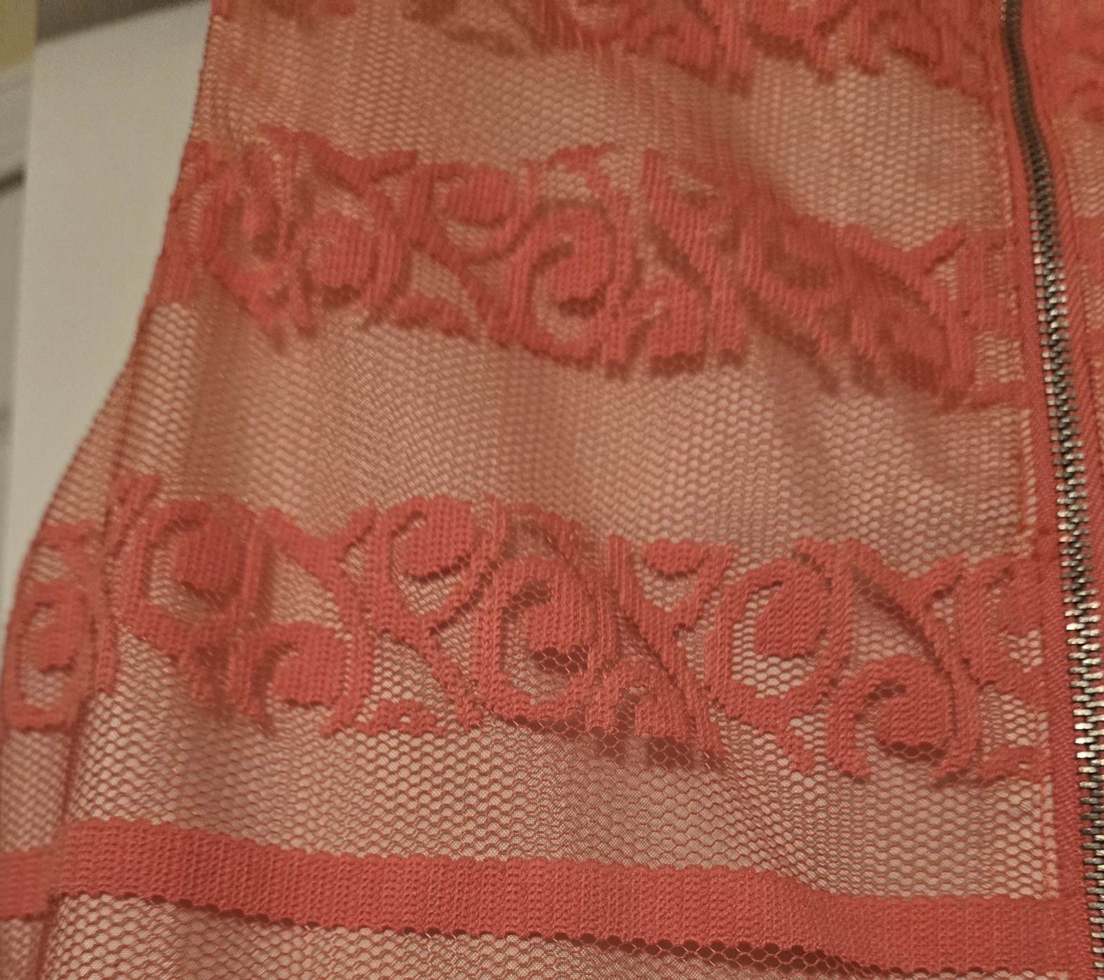 Danny & Nicole CUTE Peach & Cream Lace, Fit & Flare Sleeveless Dress, Lined
