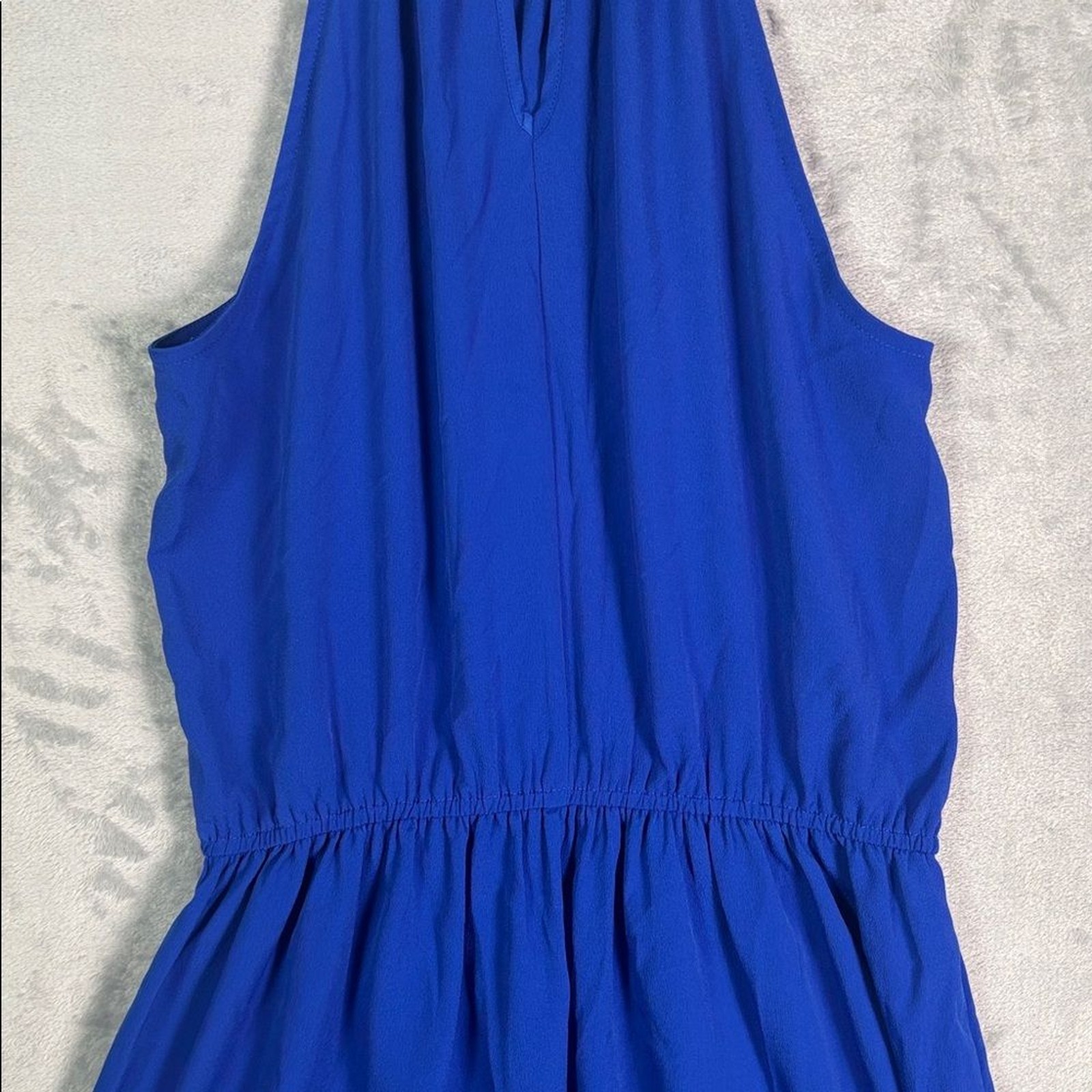 American Eagle Royal Blue Halter Rouched Waist Dress Lightweight Size Medium