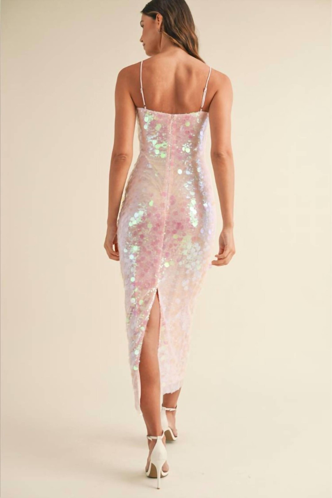 Mable Alicia Large Disc Sequin Maxi Dress Size S