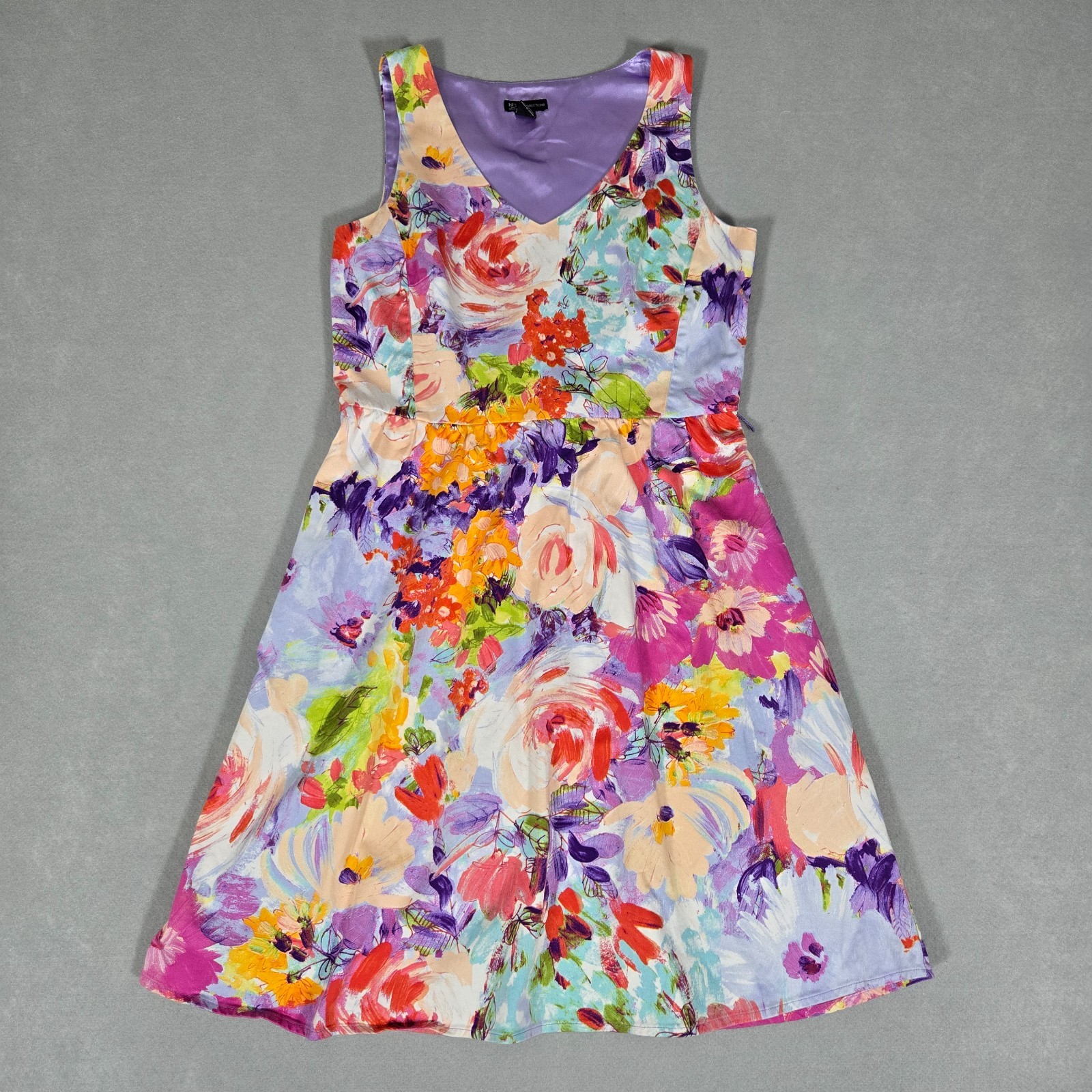 New Directions Womens Dress 8 Sleeveless Floral Print Summer Dress