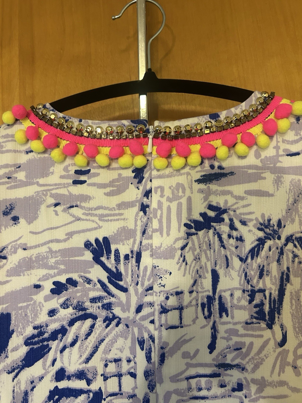 EUC Lilly Pulitzer Mila Shift Dress in Lilac Rock the DockPom Pom size 8