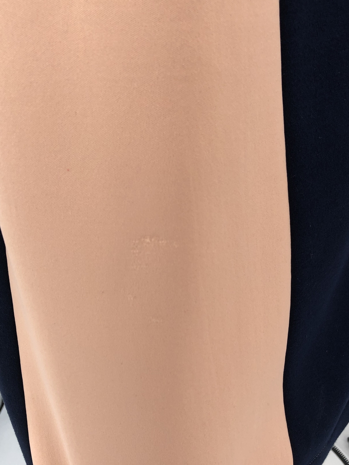 Cedric Charlier Peach/Navy Colorblock Short Sleeve Zip Sport Dress sz 8 NWD