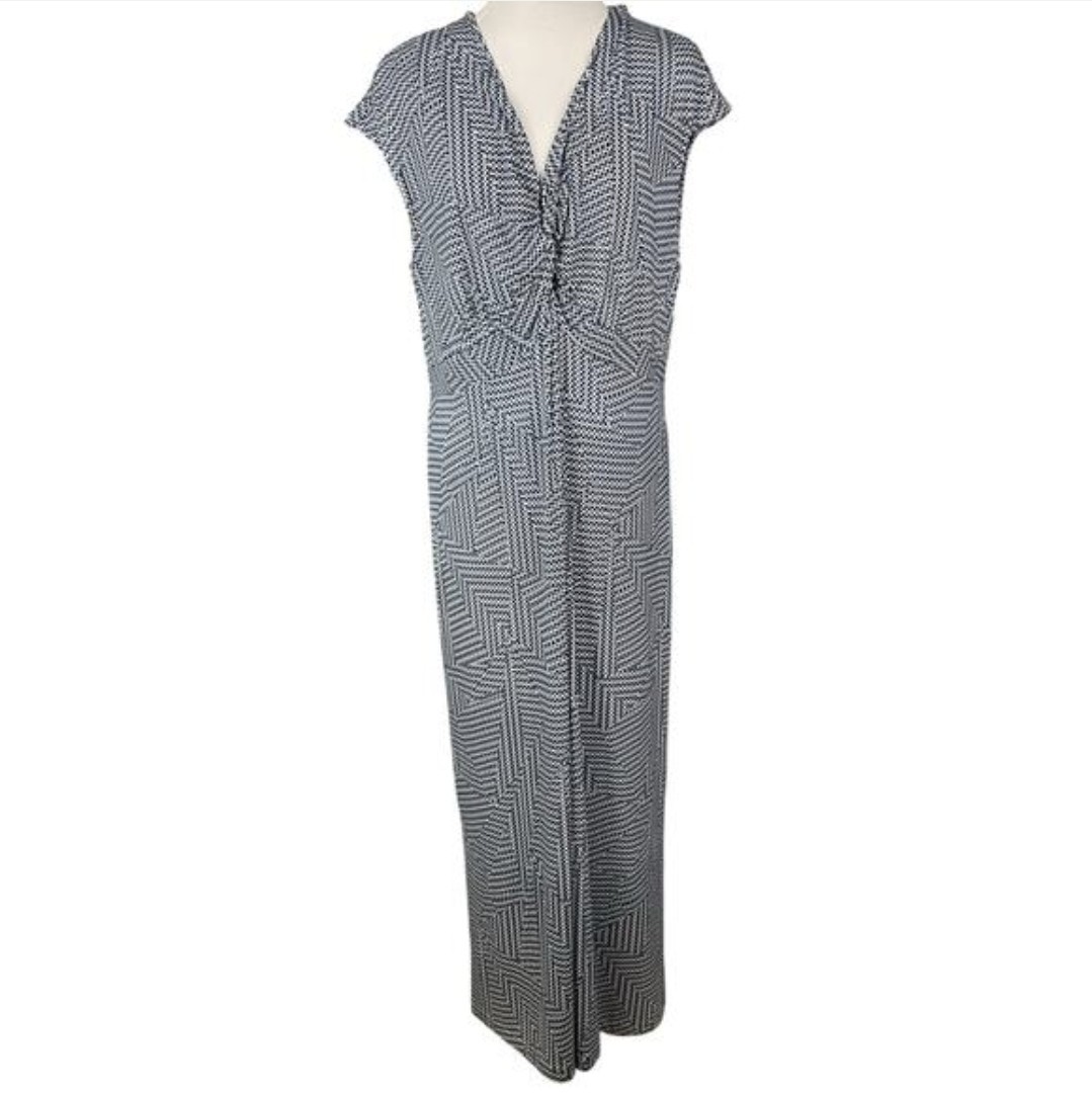 Chico’s Sz. Xlarge Blue/white Maxi Dress #7774
