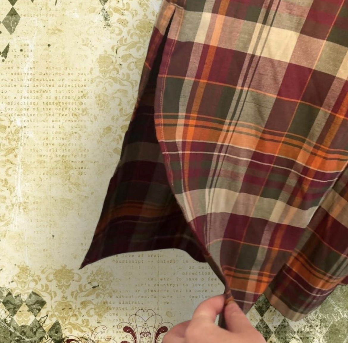 Cottagecore Plaid Mori Y2K Academia Gorp Chic Maxi Button Dress Indie Boho Alt