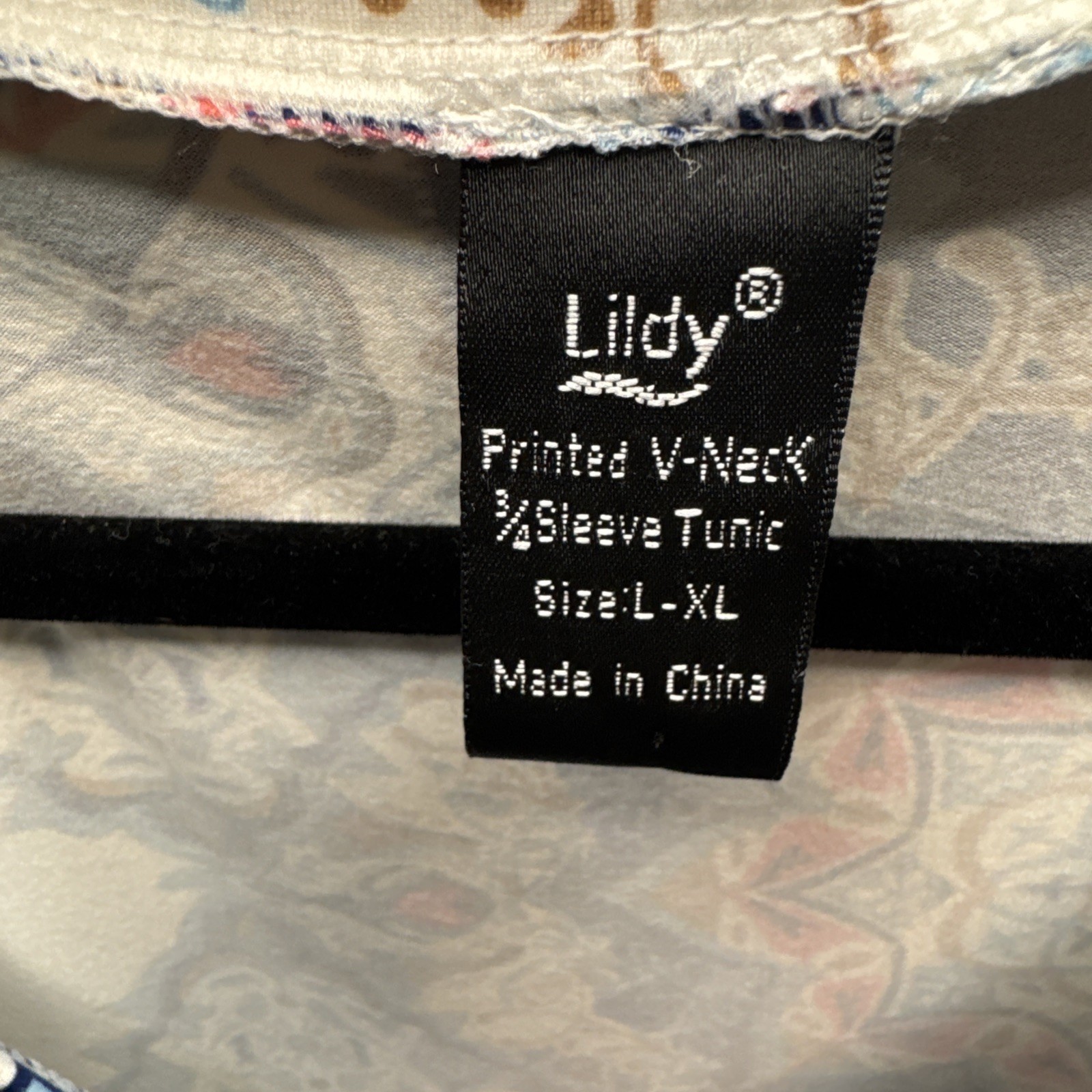 Lildy Dress L-XL Pockets Soft V Neck 3/4 Sleeves