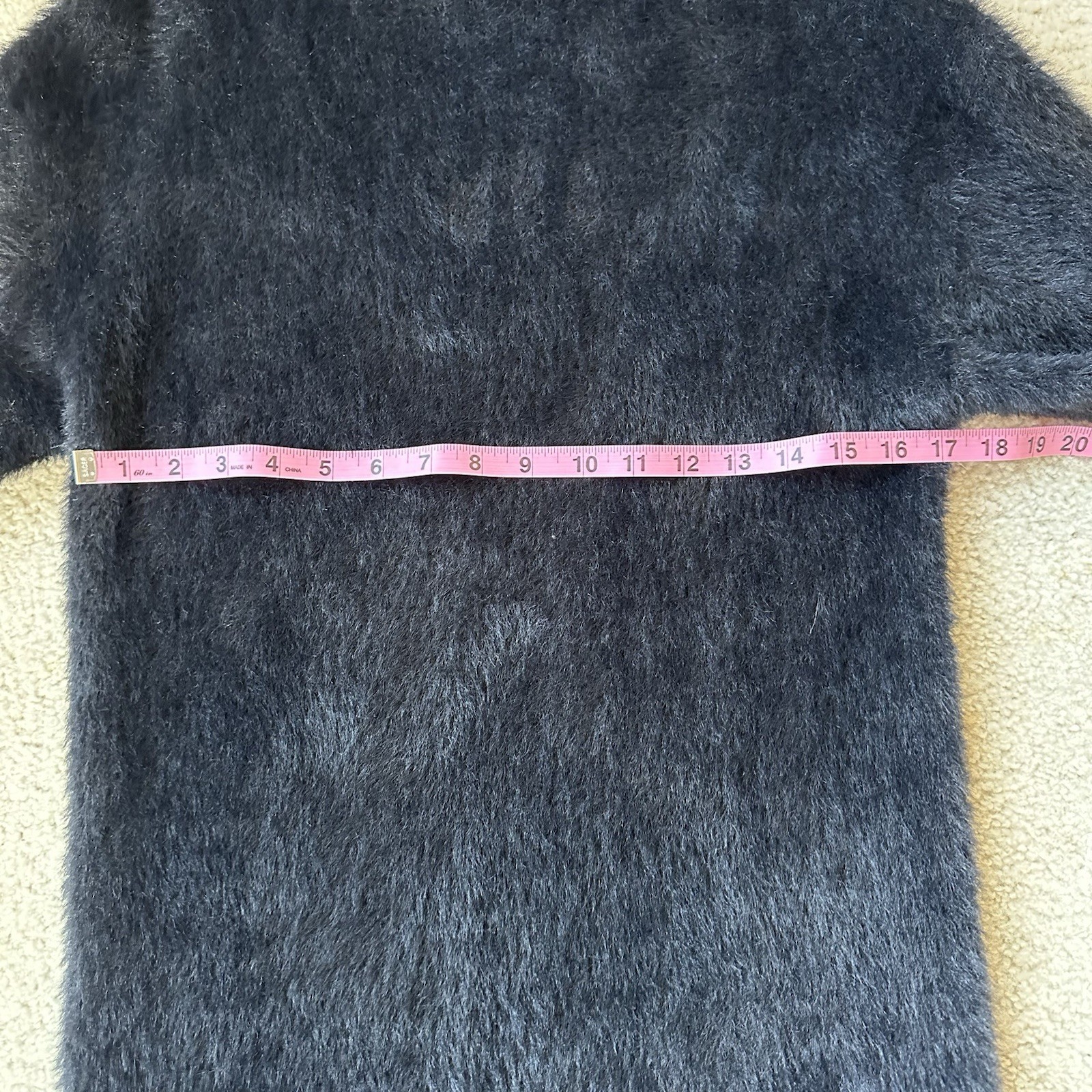NEW &merci Womens Size Small Black FUZZY Turtleneck Dress WARM Boutique Store