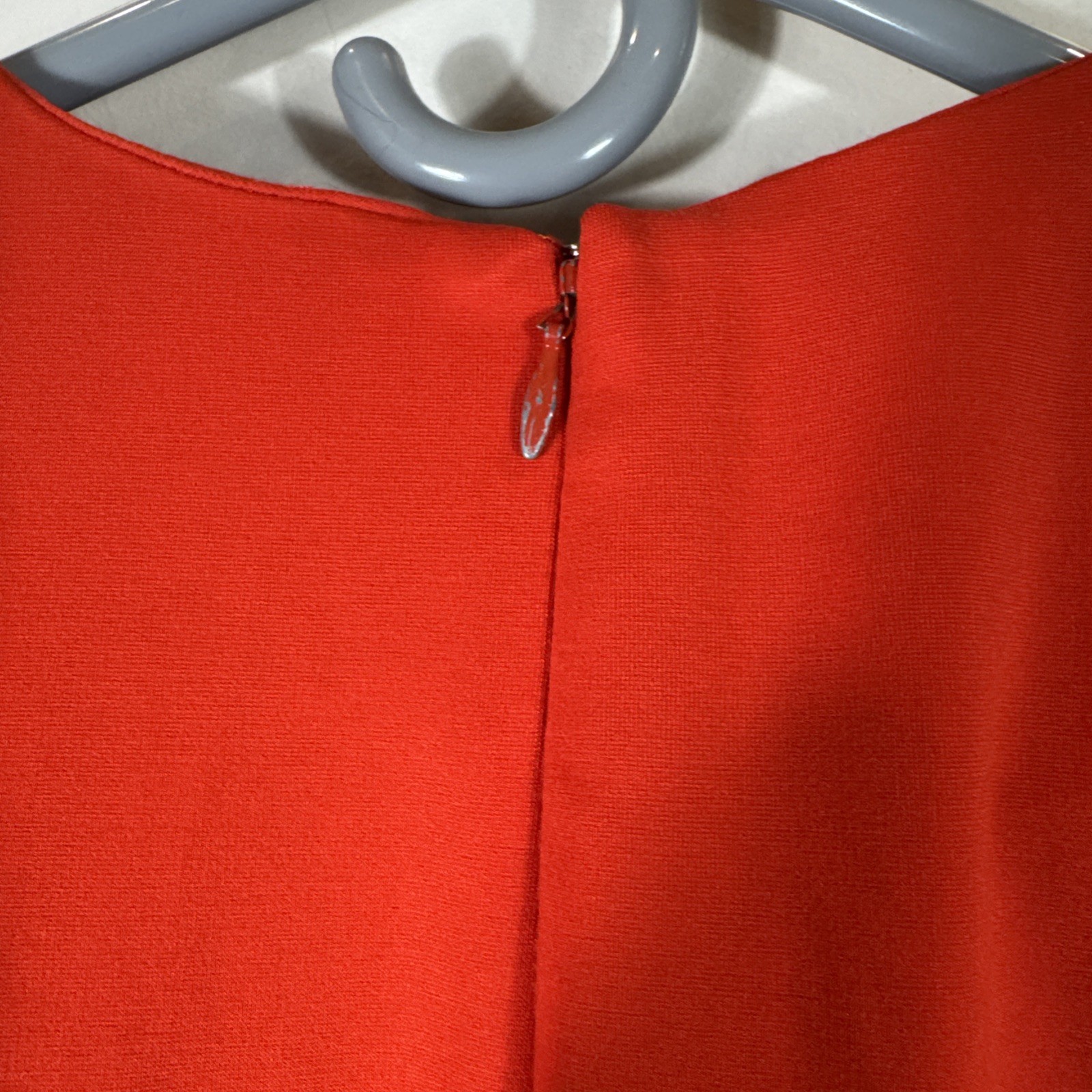 Amanda Uprichard Spandex Nylon Dress Tomato Red Medium Stretchy Ruffle Sleeves