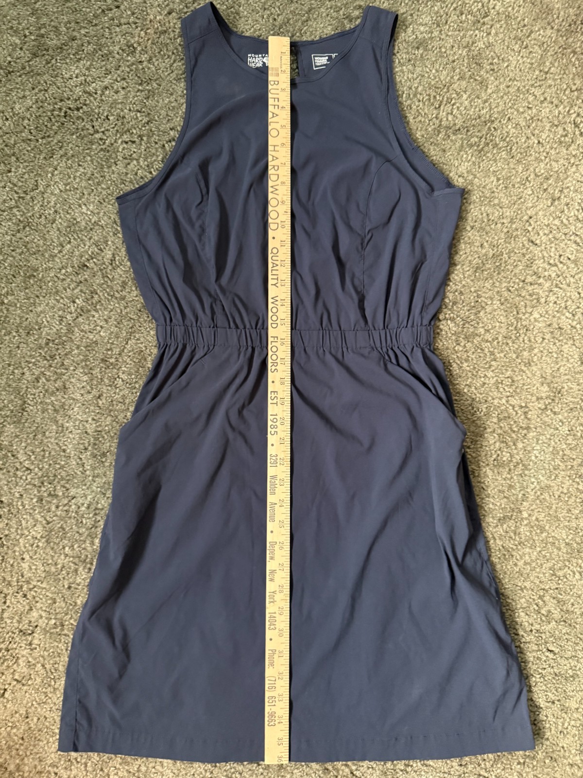 Mountain Hardwear Dynama Sleeveless Hiking Travel Athletic Dress Navy Blue M