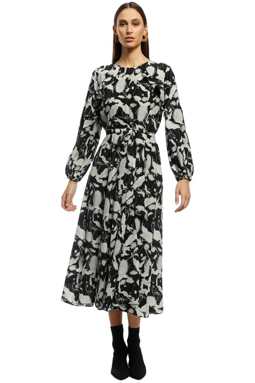 HUSK Silk Crepe Utopia Dress Casual High Tea Size 10 AU Preloved
