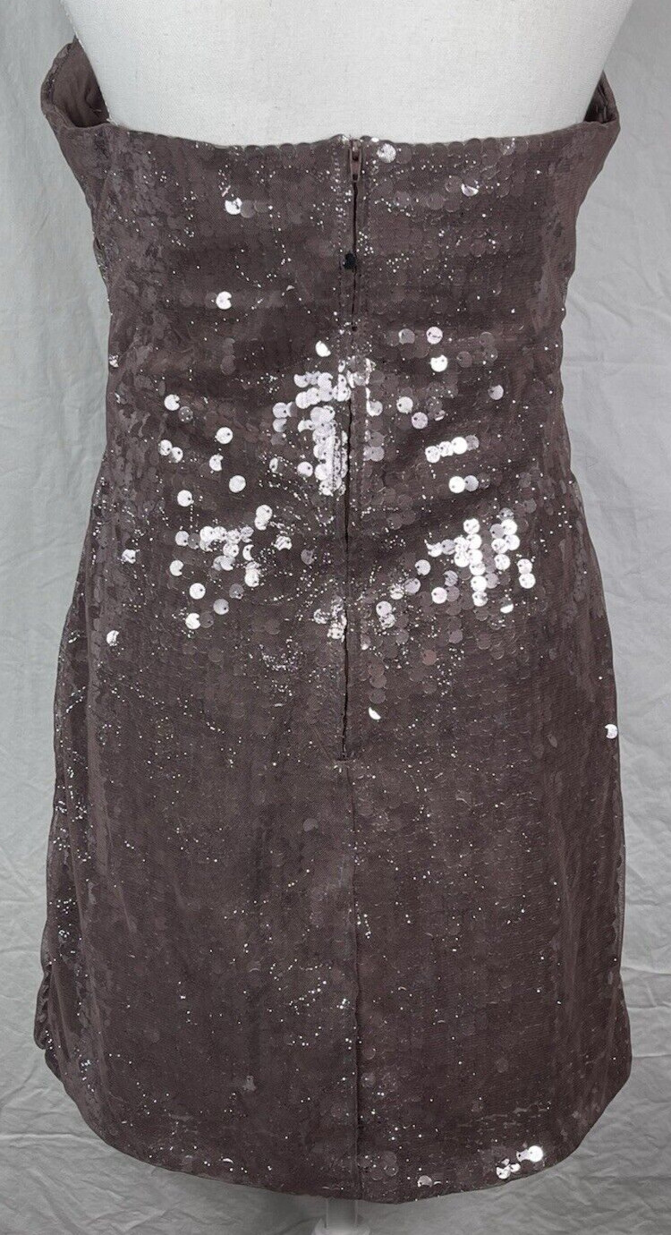 Masquerade Strapless Sequin Dress W/Lace Overlay-Purple-Sz 11/12-FREE SHIPPING