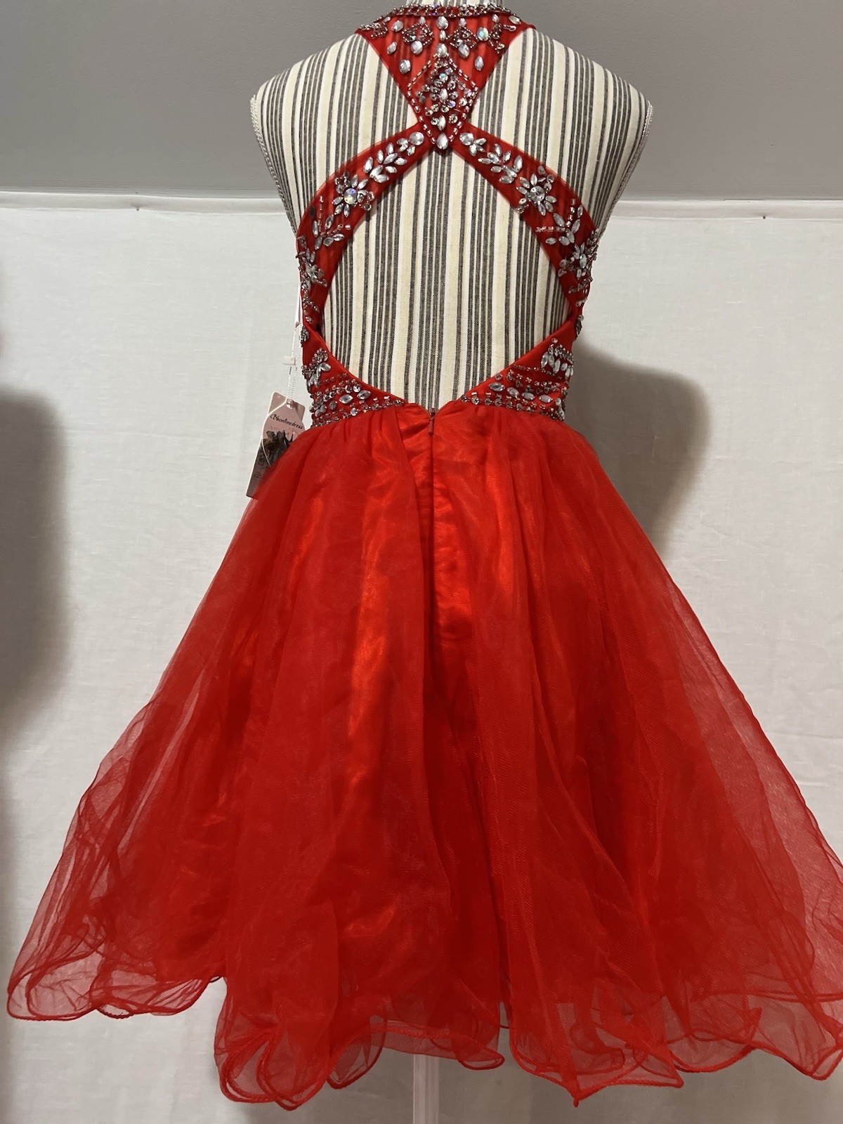 Prom Princes Party Rhinestones Mini Dress Sz S 4 Cocktail Babydoll NWT Gala #3