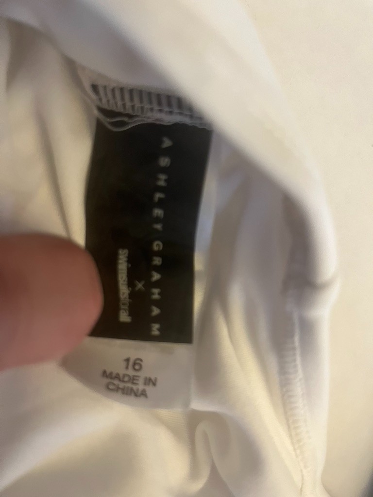 Ashley Graham Swimsuit White Size 16 See Picture for Details