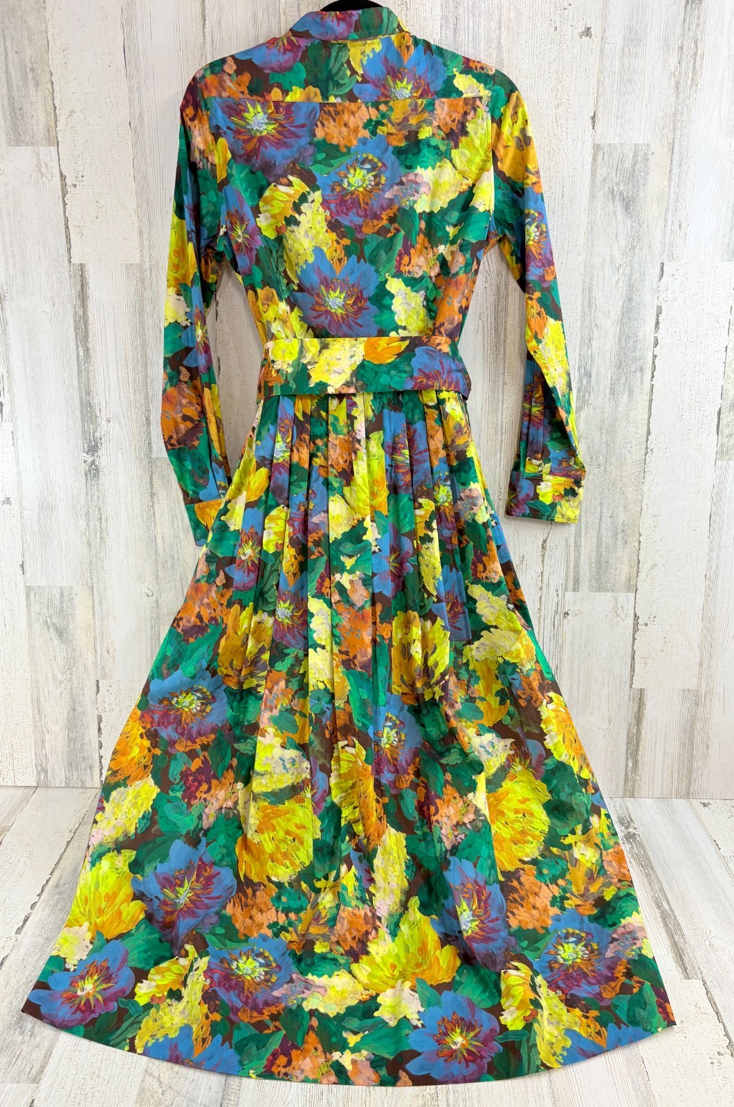 Ann Mashburn S Multi Artists Bouquet Liberty Classic Shirtwaist Maxi Dress NEW