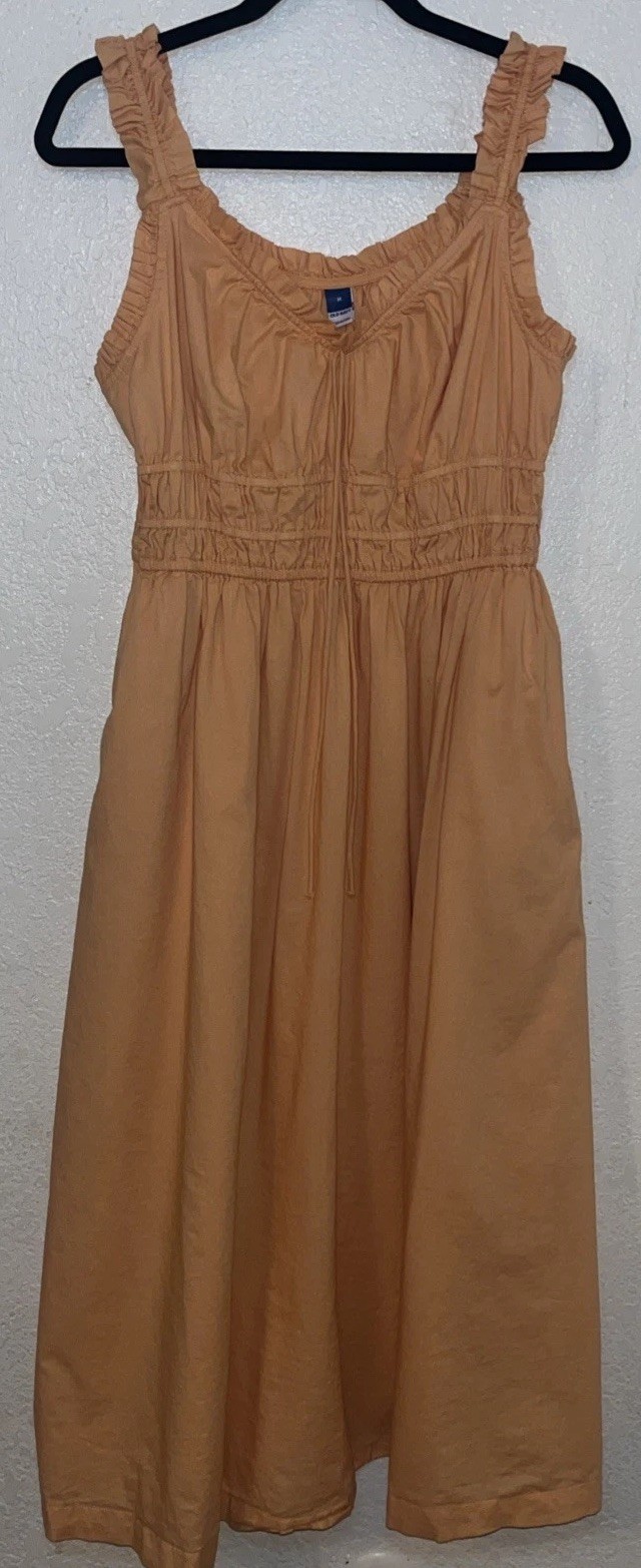 OLD NAVY Waist-Defined Ruffled Midi Dress -Size M TALL Blossom Petal