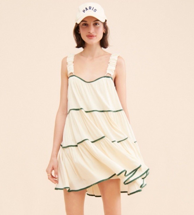 Sancia Azealia Mini Dress Cream Size Small