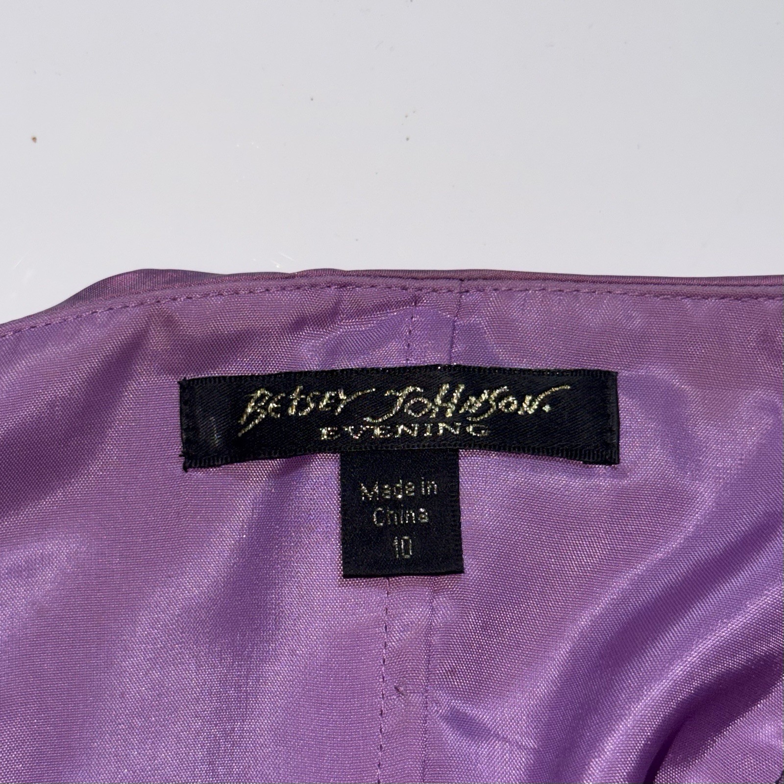 Betsey Johnson Purple/Mauve Strapless Taffeta Mini Mermaid Cocktail Dress