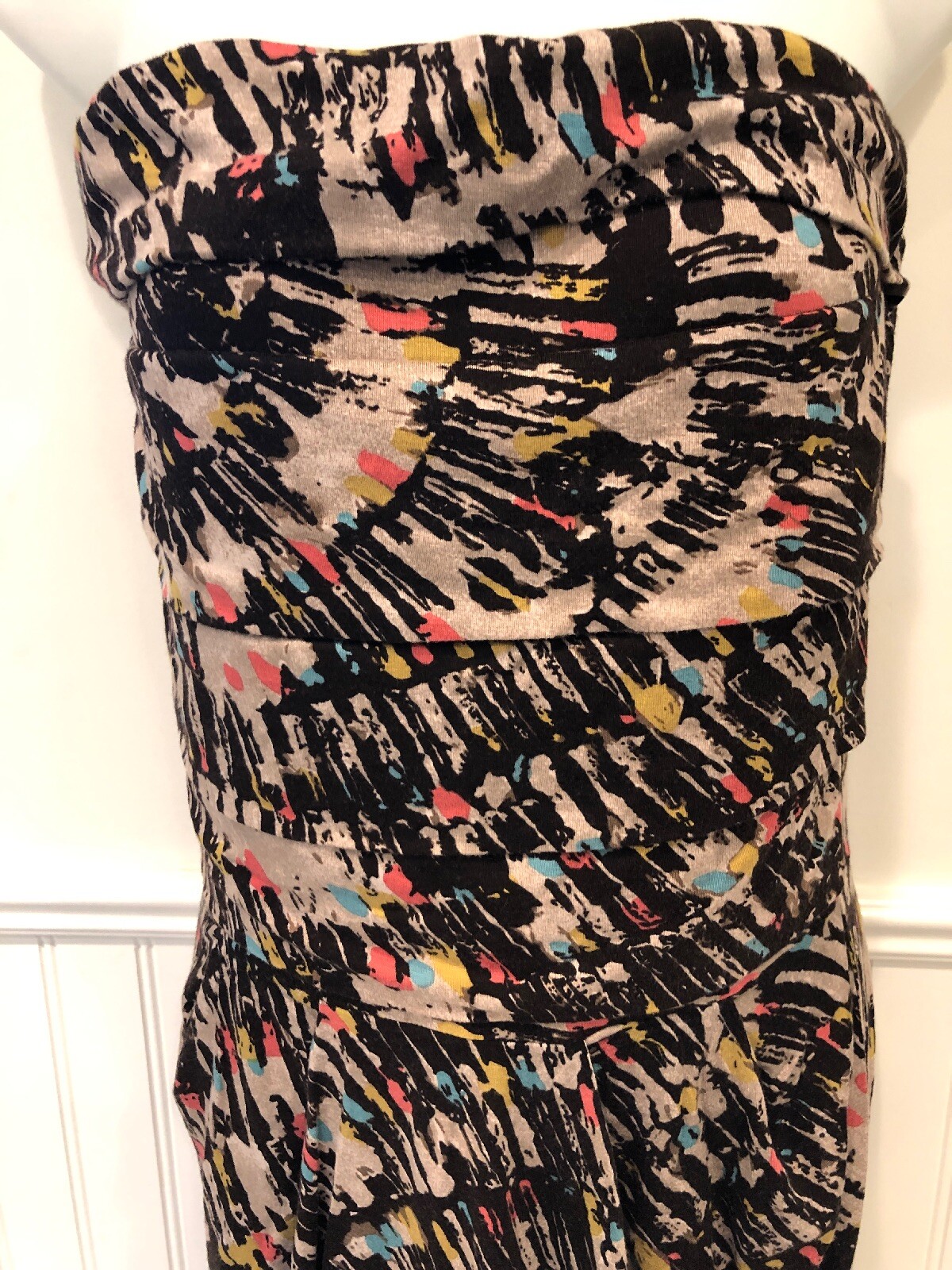 Fluxus Women’s Sleeveless Pull On Geometric Strapless Stretch Dress- S