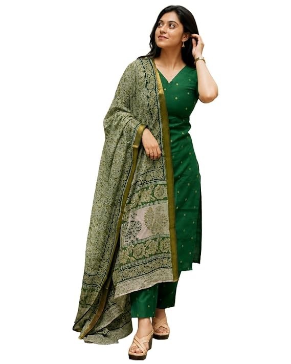 Kurta Set with Dupatta Women Viscose Printed 3 Piece
