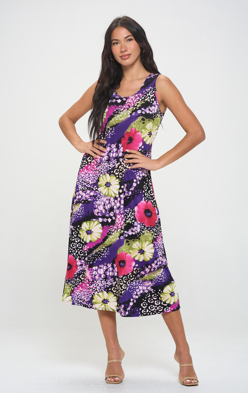 JOSTAR Slinky LONG TANK DRESS Stretch Poly Spandex SLINKY W408 S M L XL 2X 3X