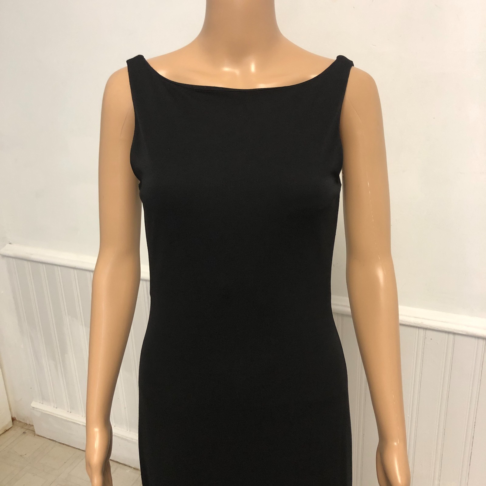 Lauren Ralph Lauren Elegant Maxi Dress Sz M Jersey Knit Sleeveless V-Back