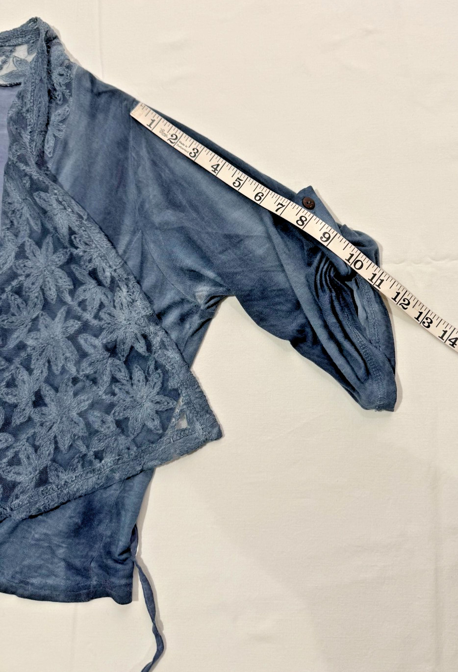 SACRED THREADS Embroidered Lace Tie Back Midi Dress w Jacket & Scarf Boho S/M