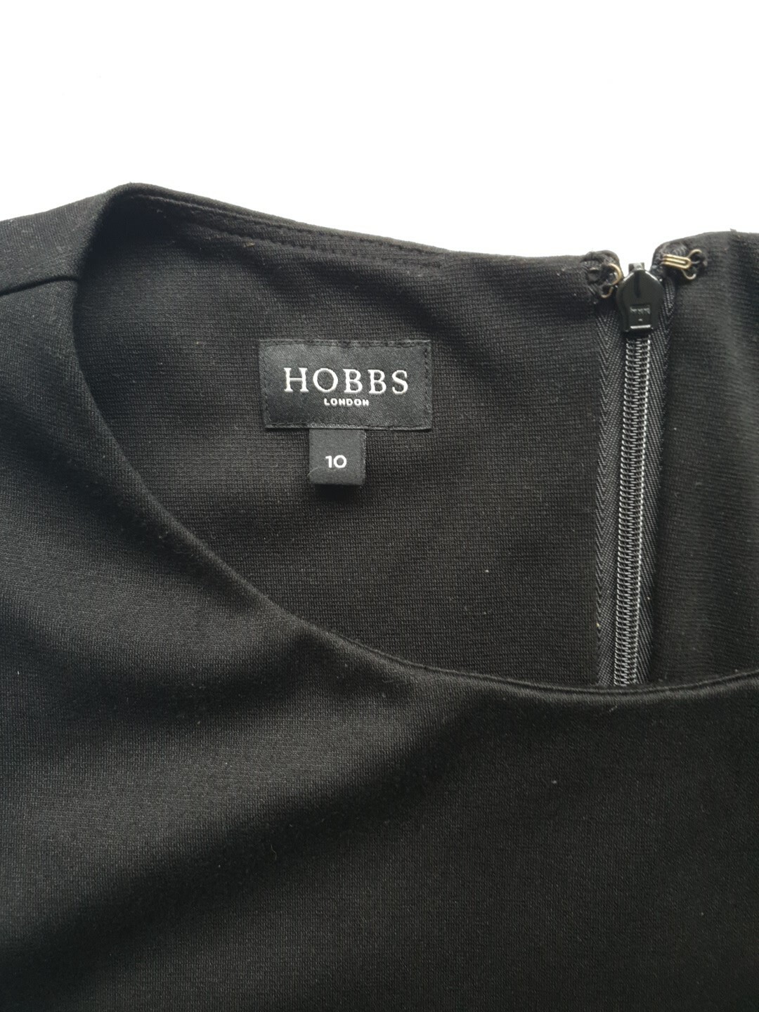 Hobbs London Peplum Sheath Dress UK 10 Ponte Knit Black Classic Sleeveless Women