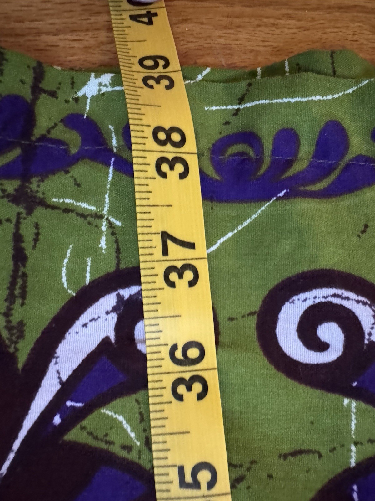 Anningtex Wax Nigerian Batik Cotton Shift Dress | Green & Purple Abstract