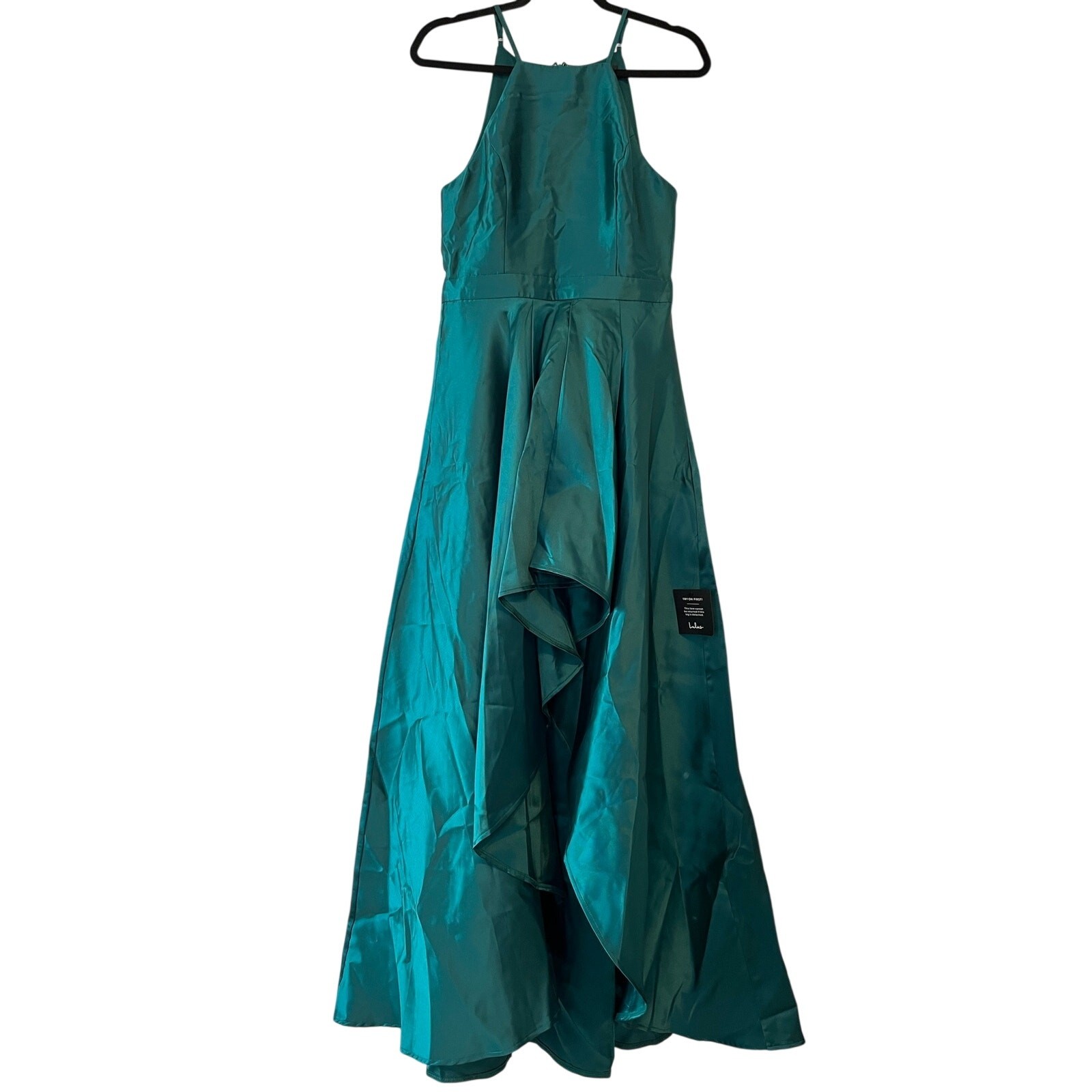 Lulu’s Broadway Show Emerald Green High-Low Gown Size M