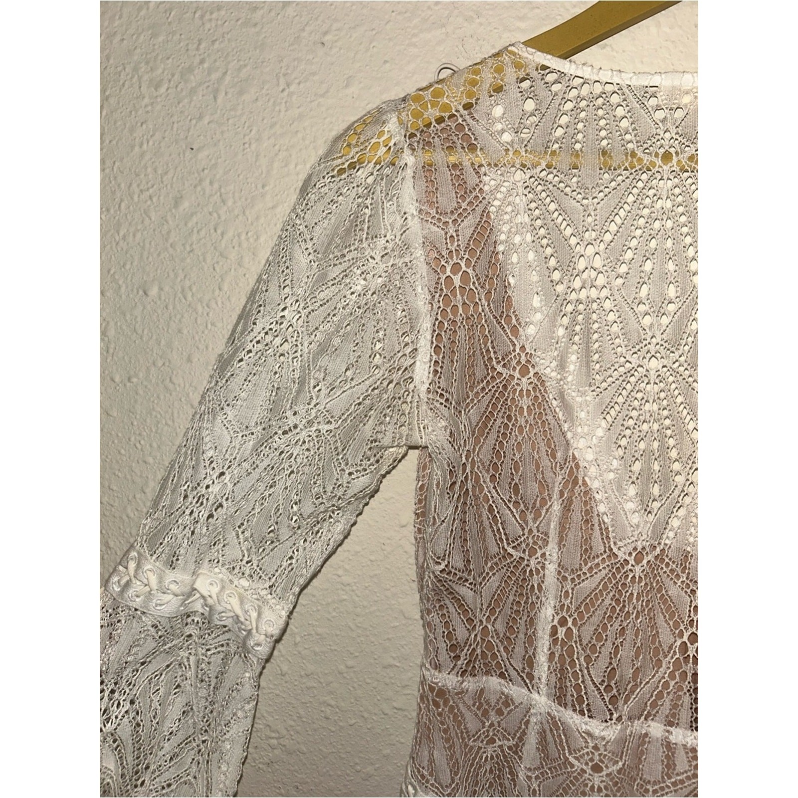 For Love & Lemons White Crochet Lace Dresw