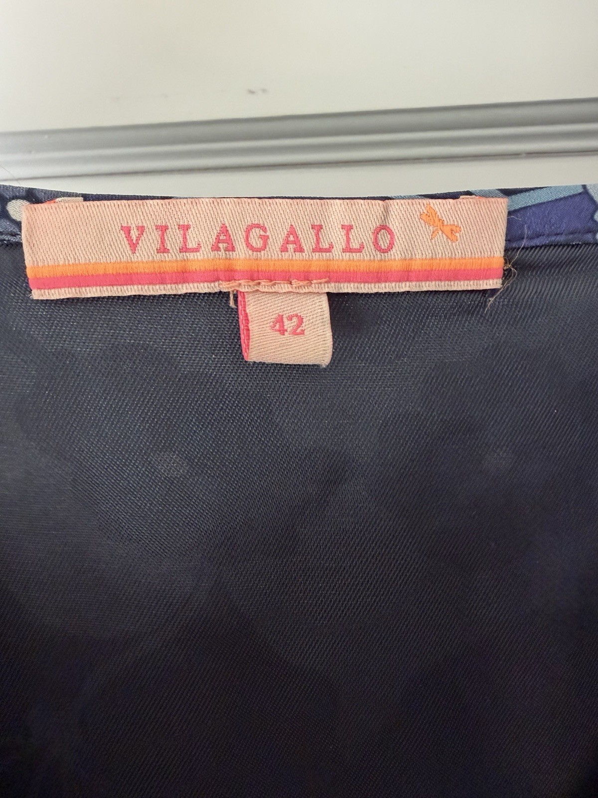 🇵🇹 Vilagallo Blue Floral Dress – Women’s Size 42 Euro / 12 US – Portugal