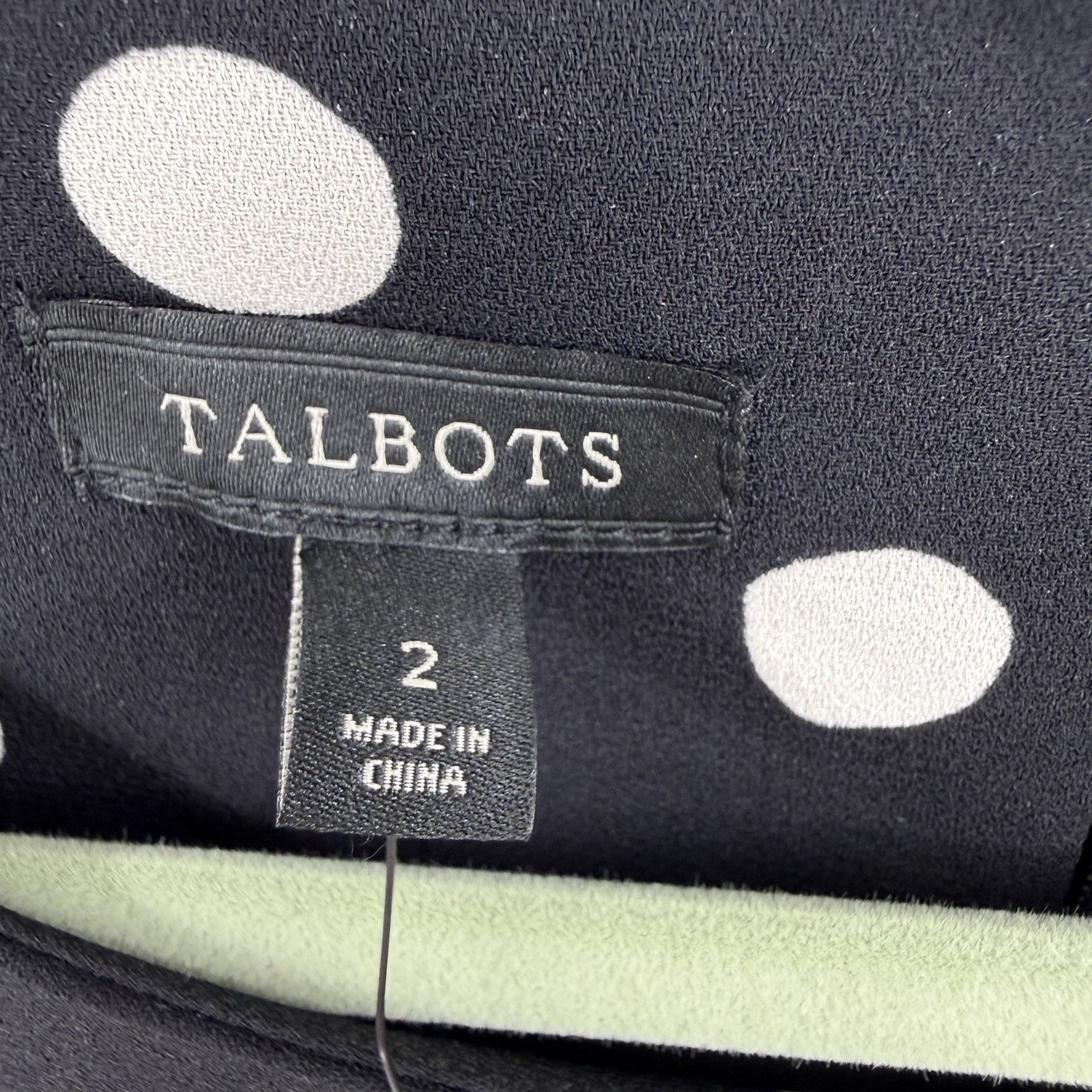 Nwt’s Talbots Black White Polka Dot Dress Ruffle Sleeve Hem Sz 2 Classic Retro