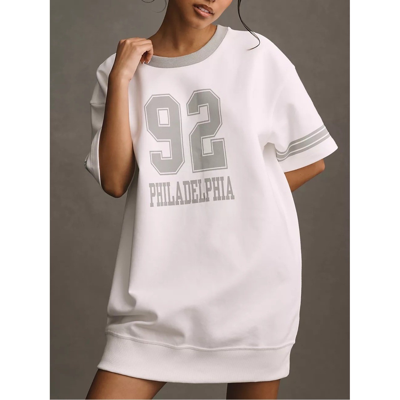 Anthropologie Daily Practice Sporty Tee Sweatshirt Dress Philadelphia Size S