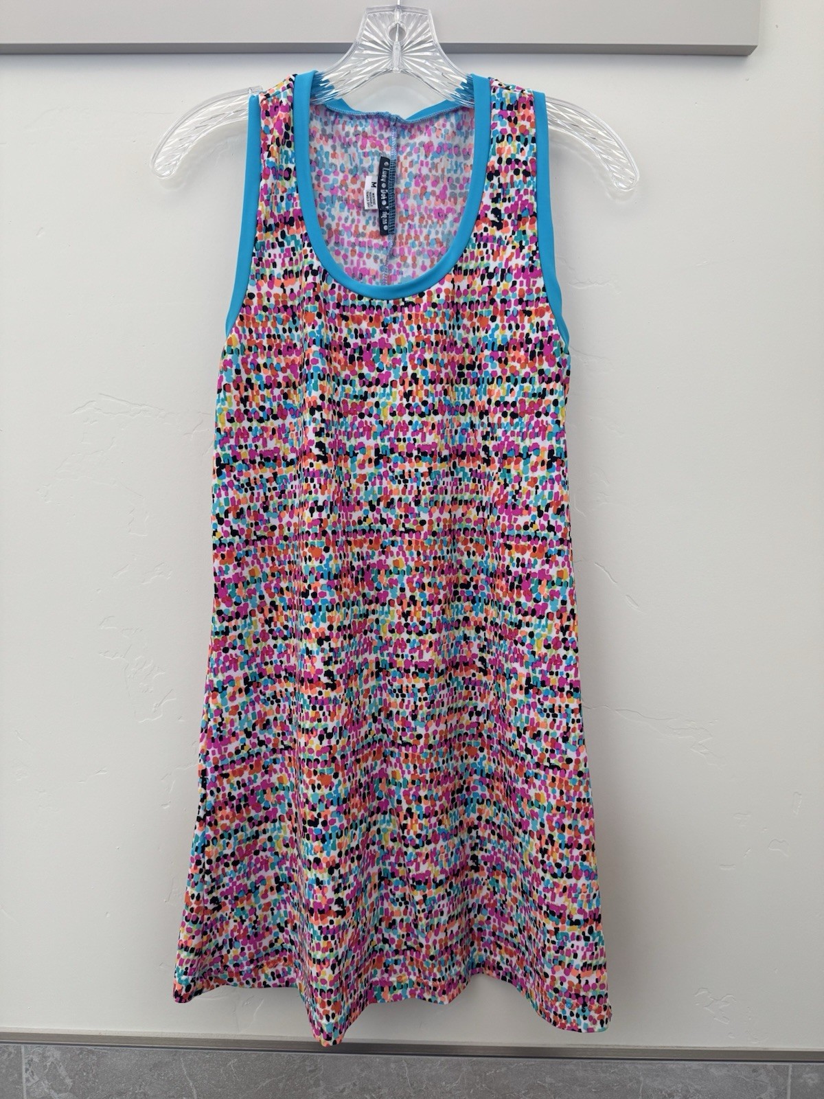 Colorful Tank Dress Lucy Dot Designs Medium Easy Care Machine Wash/Dry Bodycon