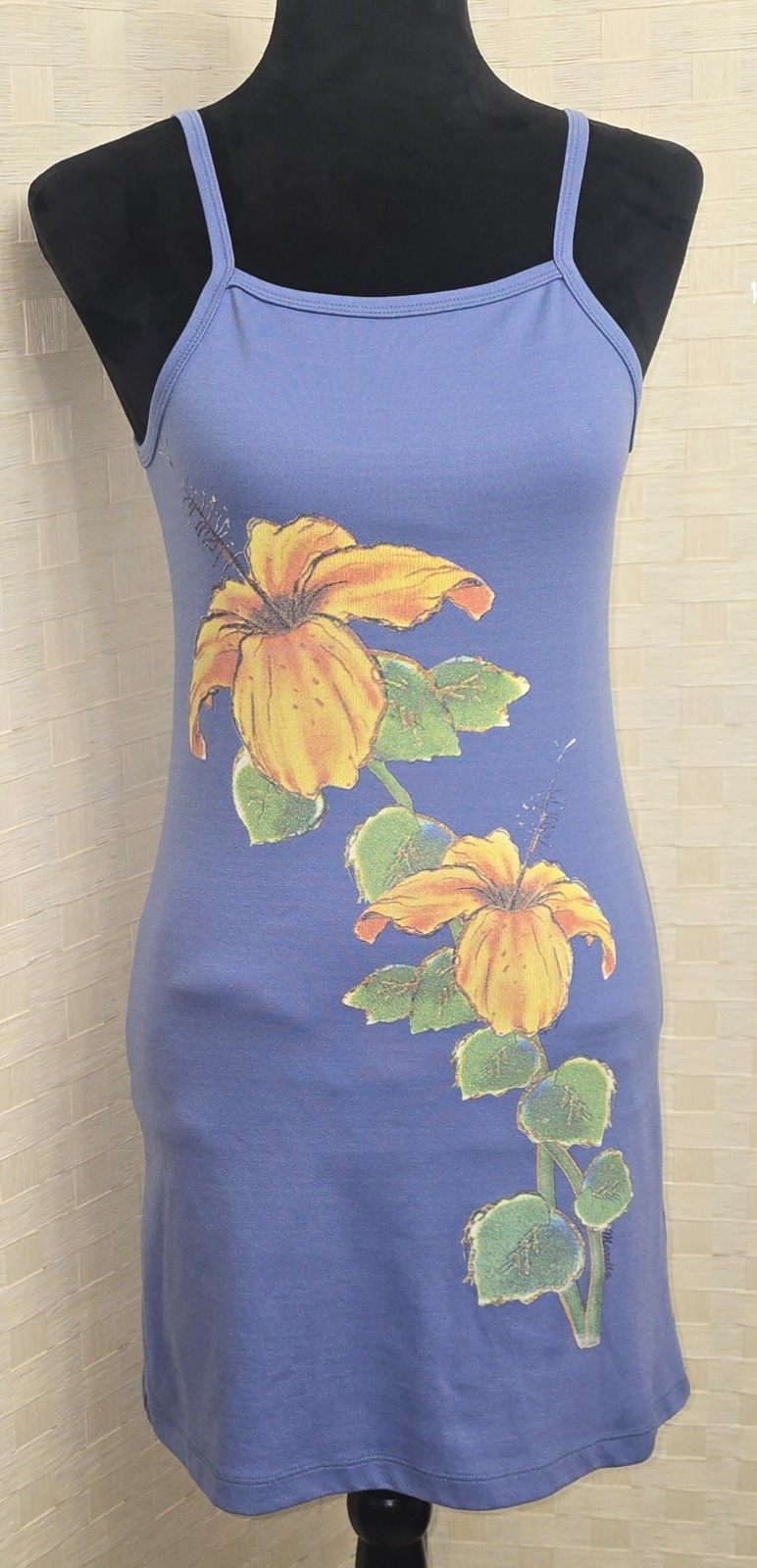 Vintage 90’s Y2K Marella Floral Blue Mini Dress Size Med