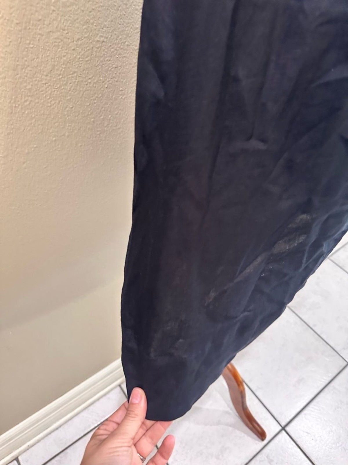 Mabel Linen Blend Summer Sundress Classic Black Sleeveless A-Line Dress Sz S