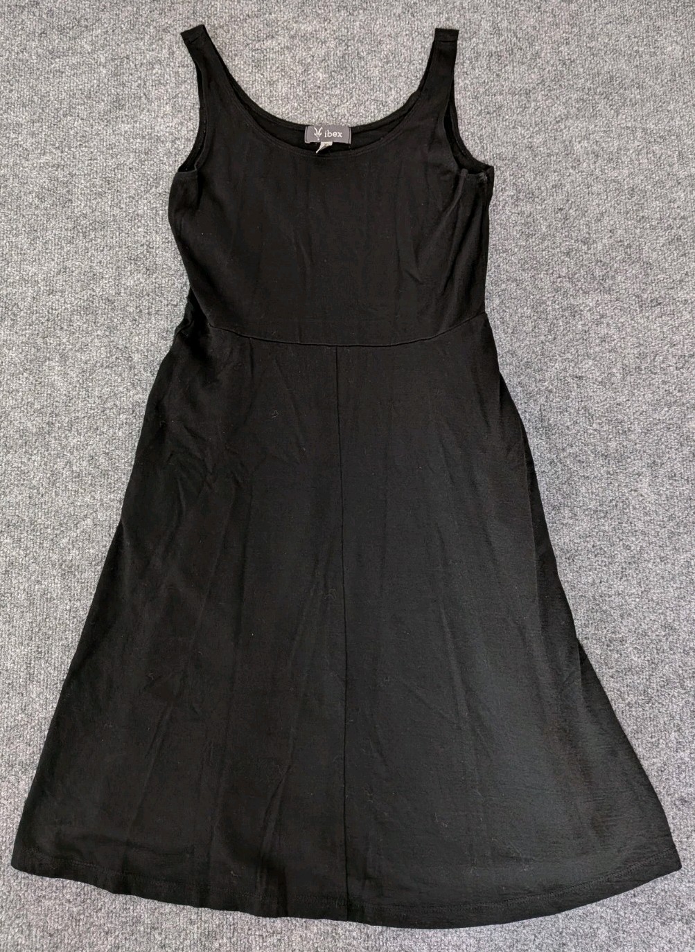 IBEX Womens Sleeveless Dress 100% Merino Wool Black Size S w/ Pockets