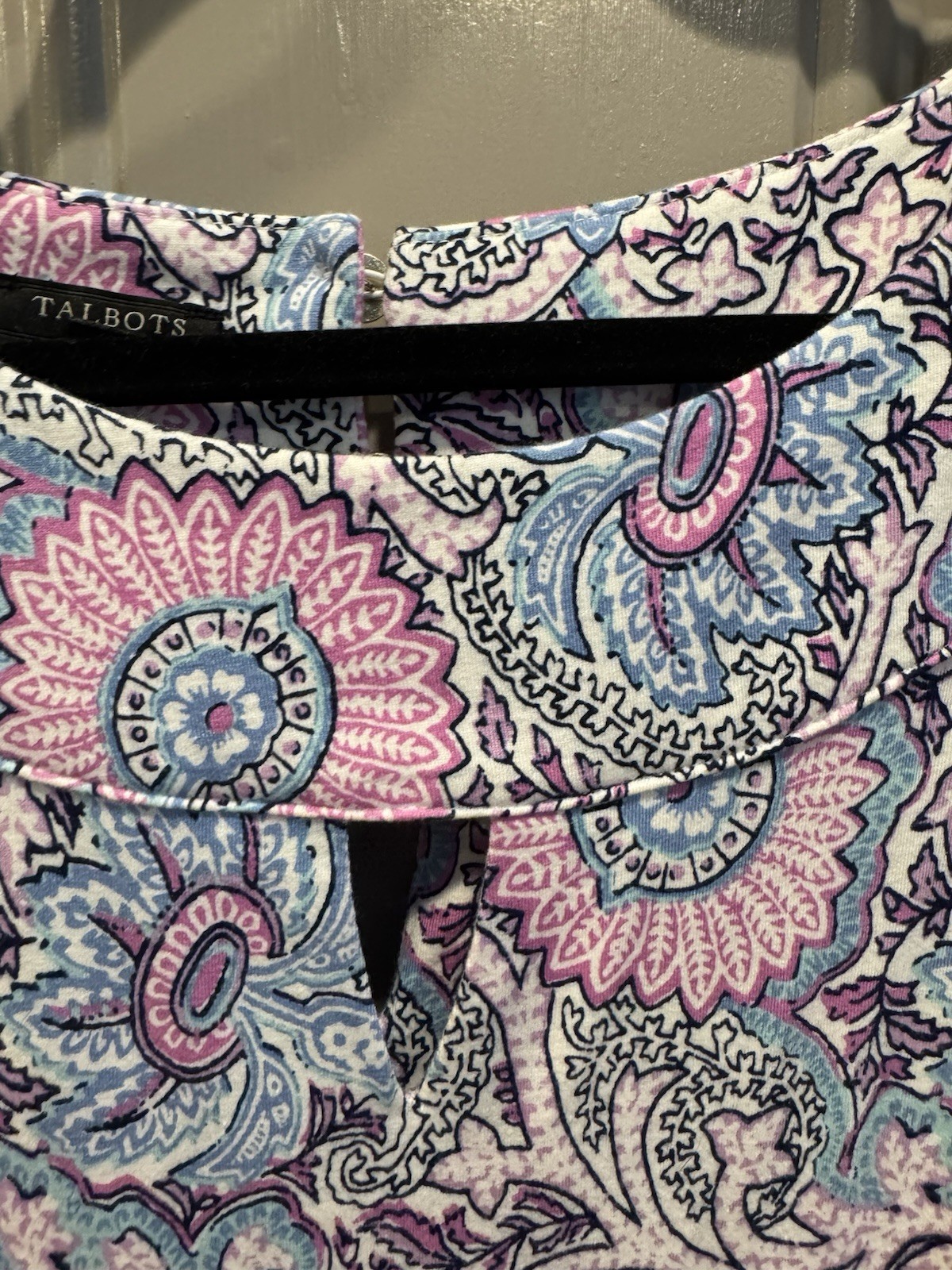 Talbots Maxi Dress 1X Stretch Cotton Modal Floral Paisley Summer Washable NEW