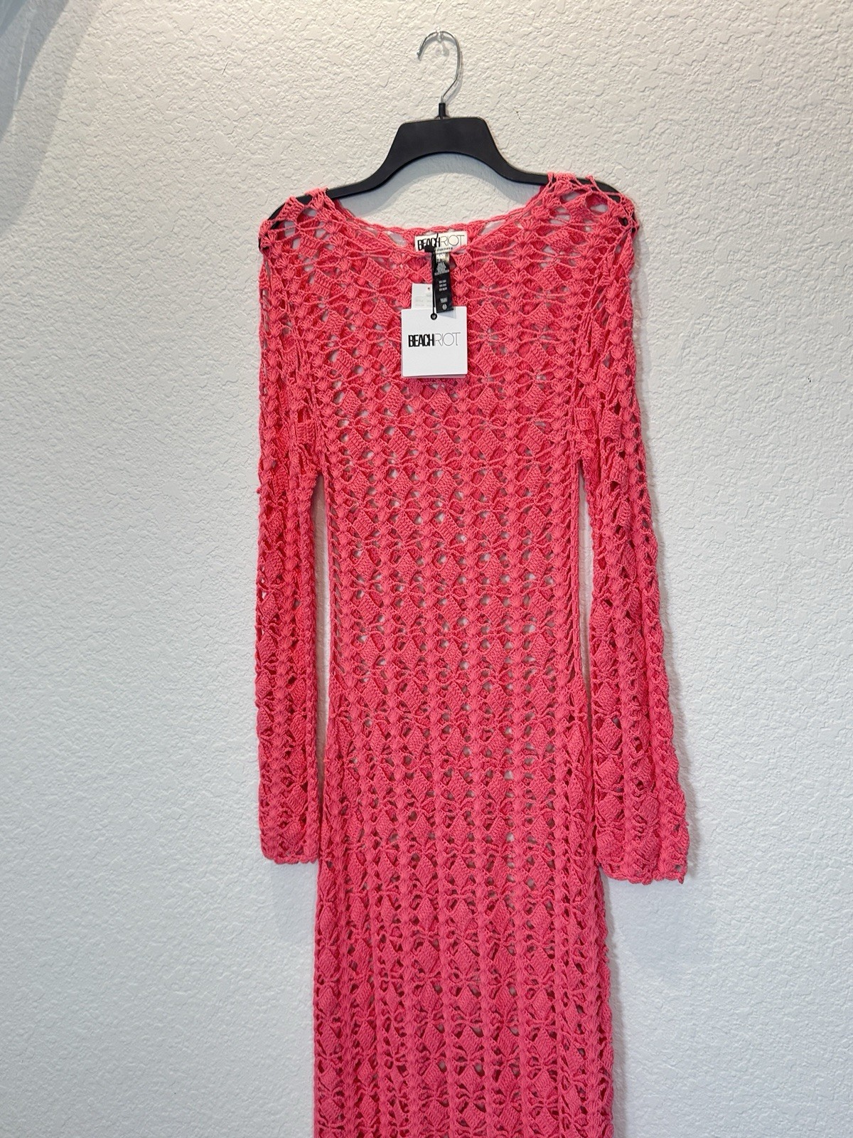 Beach Riot Women’s Size M Ariana Cover-Up Long Sleeves Maxi Dress NWT $248