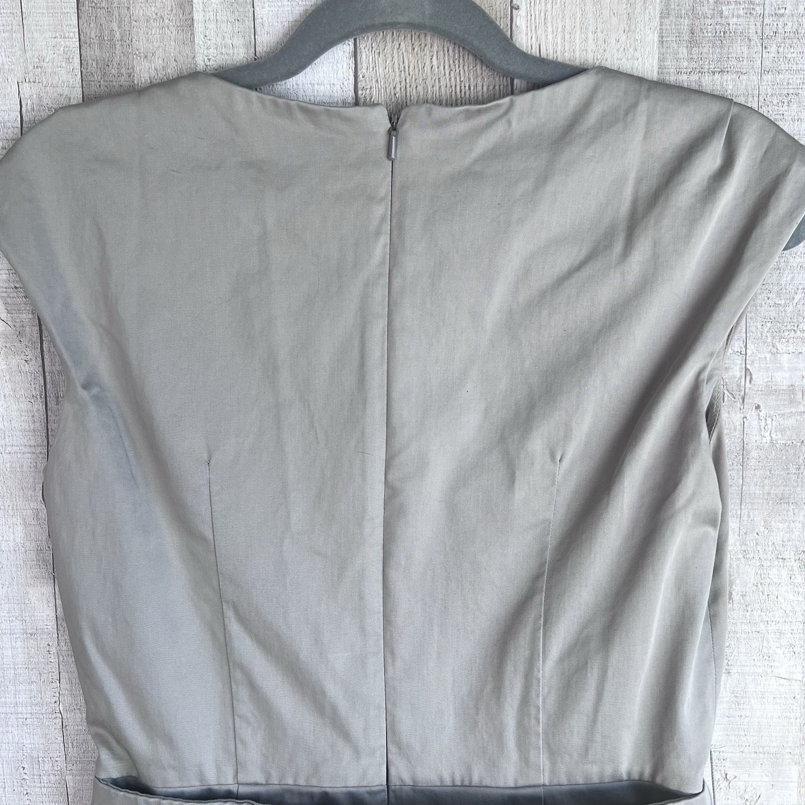 Max Mara Weekend FANELLO A Line Dress Women Size 40/ US-8 Dove Gray Pleated Belt