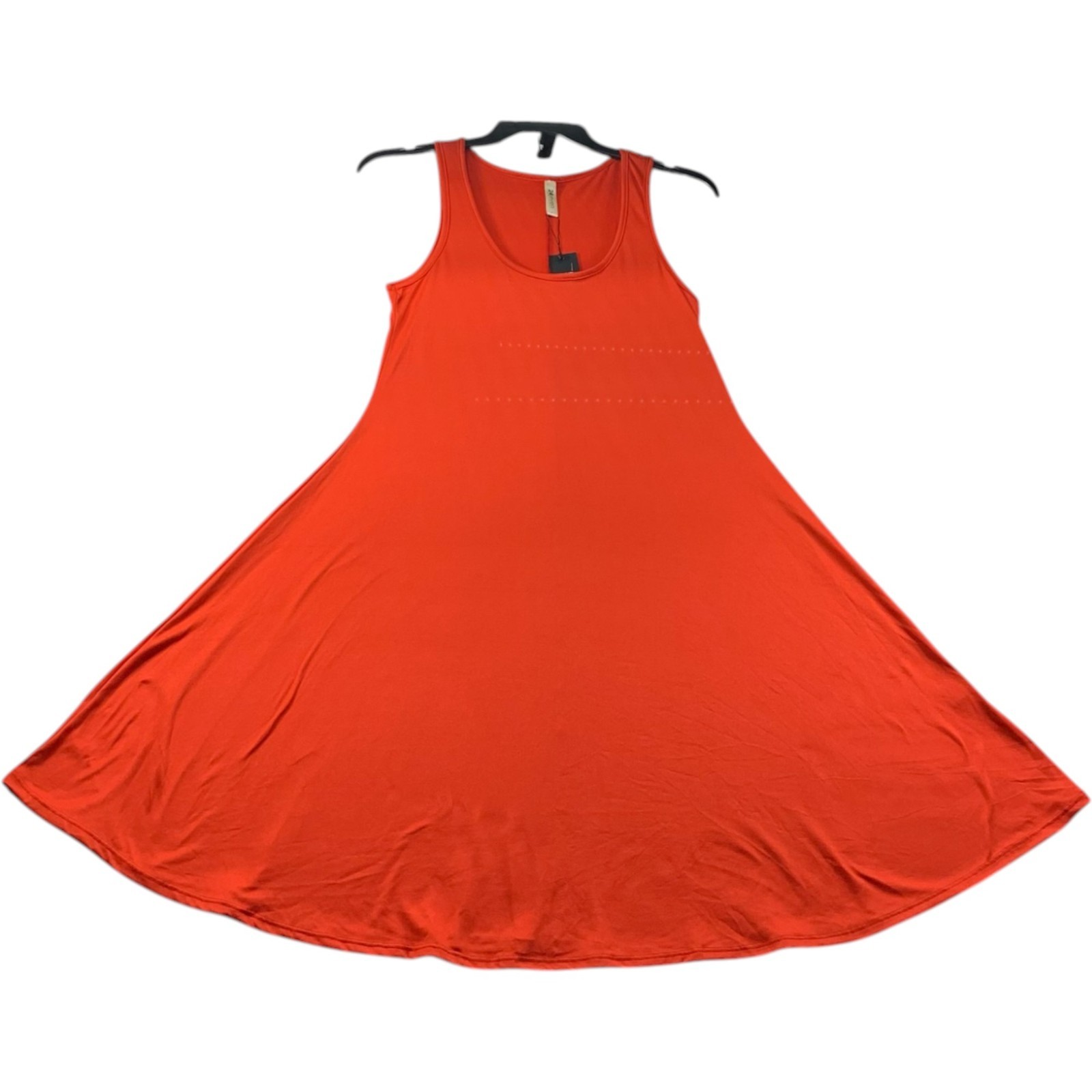 24 Seven Dress Womens Size Large Orange Sleeveless Stretch New